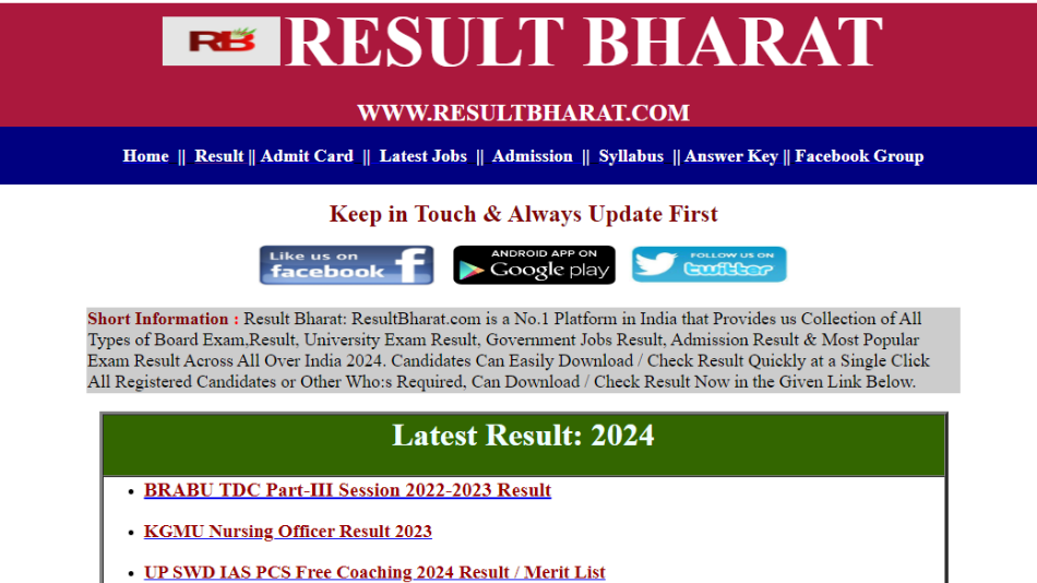 Result Bharat: Your Gateway to Hassle-Free Access for Diverse Examination Results Across India